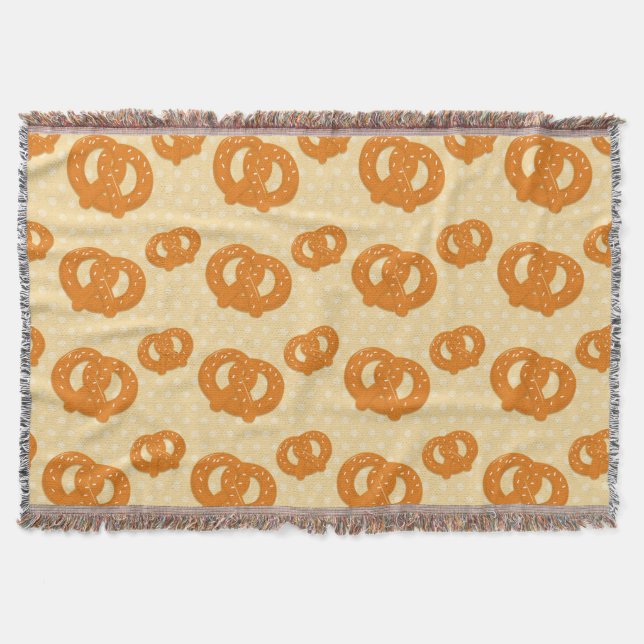 Cobertor Pretzel Pattern | Design de snack divertido (Frente)