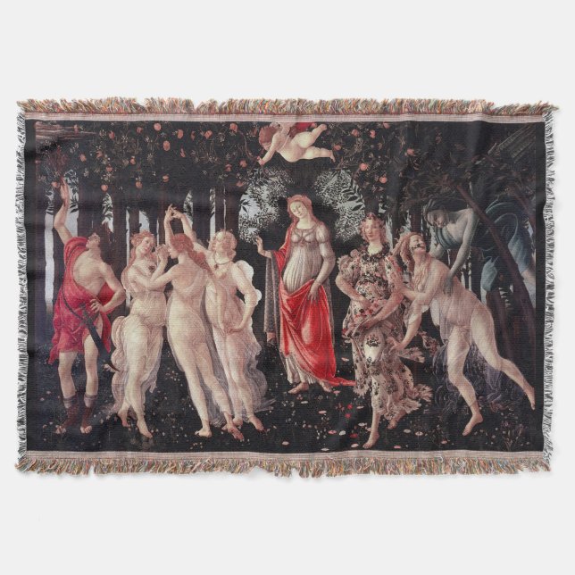 Cobertor Primavera Primavera Sandro Botticelli Renascença (Frente)