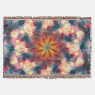 Cobertor Prismático Caleidoscópico Psicodélico Mandala