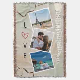 Cobertor Projeto de Foto de Amor de Álbum de Recortes de Aq