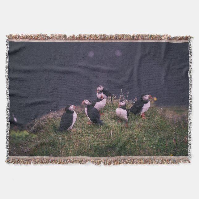 Cobertor Puffins Atlântico (Frente)