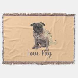 Cobertor Pug de Amor