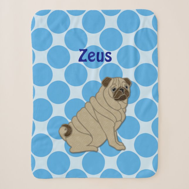 cobertor pug sherpa (Frente)
