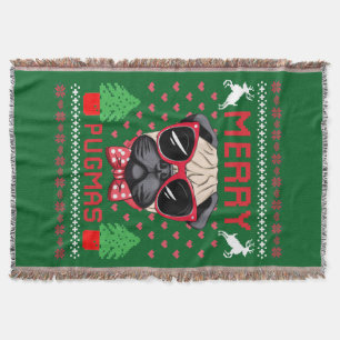 Cobertor Pugmas feliz! Lança