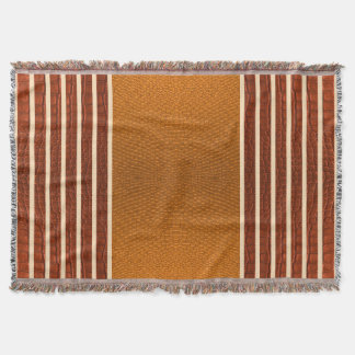 Cobertor Pumpkin & Rust Exotic Faux Snake Leather Line Art
