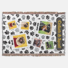 Cobertor Puppy Paws Personalized Photo Collage
