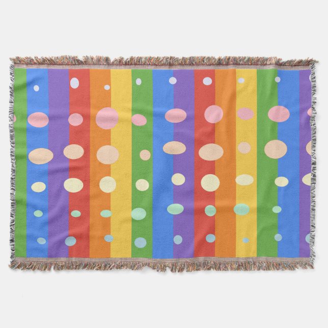 COBERTOR RAINBOW DOT STRIPES (Frente)
