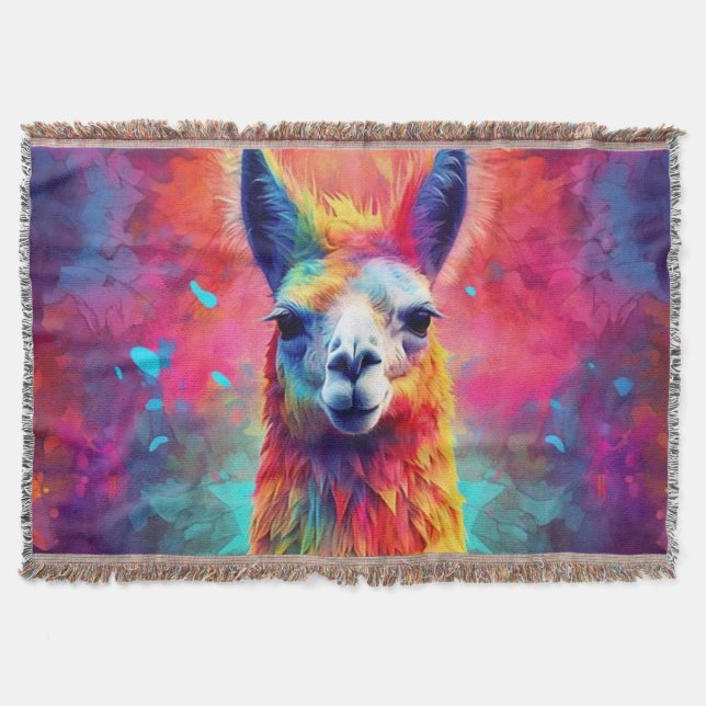 Cobertor Rainbow Lama (Frente)