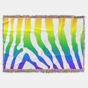 Cobertor Rainbow Zebra Pattern