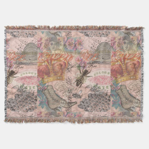 Cobertor Rainha Bee Vintage - Linda Colagem