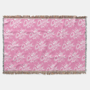 Cobertor Rainha com coroa, Design de tipografia