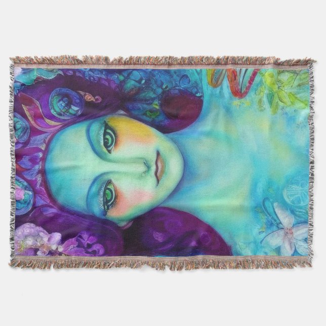 Cobertor Rainha Fada Encantada com Borboletas (Frente)