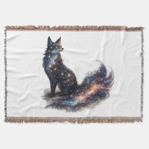 Cobertor Raposa Celestial Animal de Fantasia Cósmica