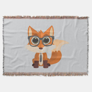 Cobertor Raposa Fofo Nerd Casa de Cartoon Kawaii Animal Con