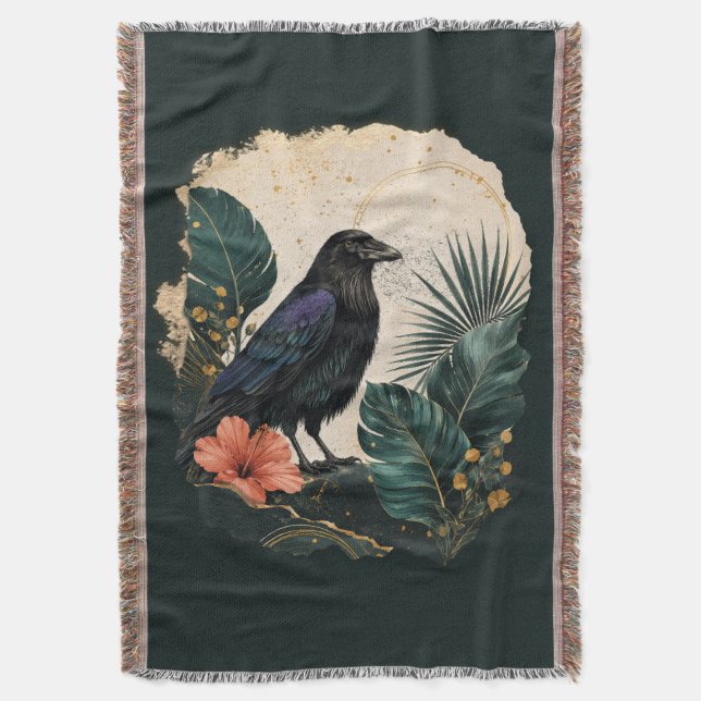 Cobertor Raven in the Emerald Garden (Frente Vertical)
