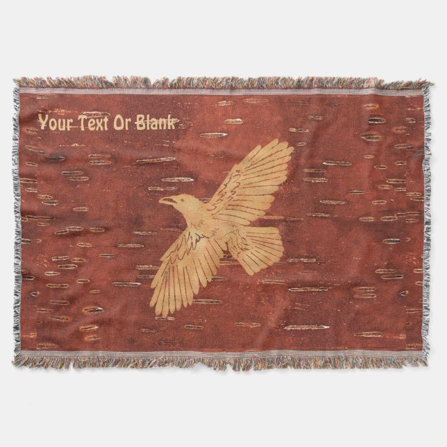 Cobertor Raven Rustic No Latido De Nascimento Interior (Frente)