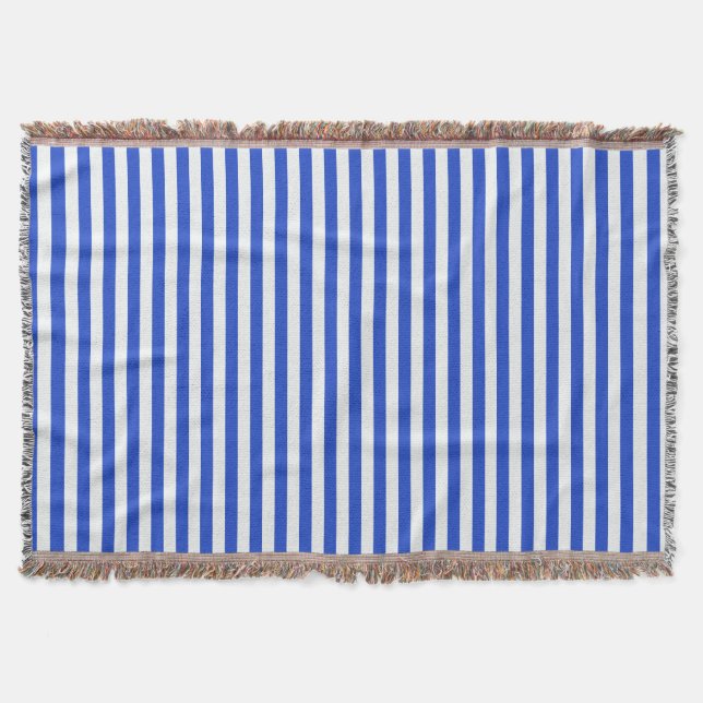 Cobertor Real Blue Combination Stripes por Shirley Taylor (Frente)