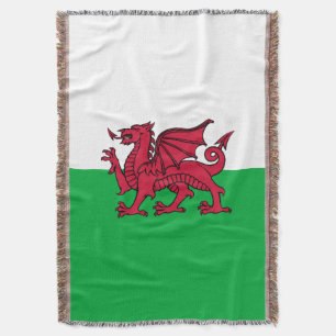Cobertor Red Dragon Celtic Flag & Welsh