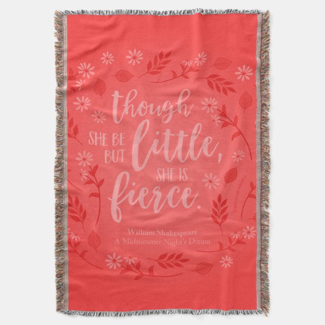 Cobertor Red Floral Little Mas Fierce William Shakespeare (Frente Vertical)
