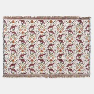 Cobertor Red Fox Folk Art Throw Banket Autumn Home Decor