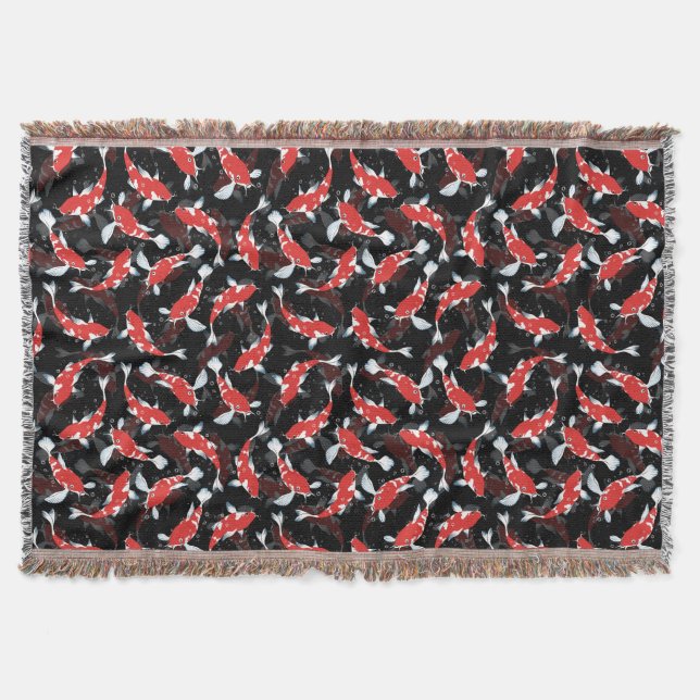 Cobertor Red Koi Fish Pattern (Frente)