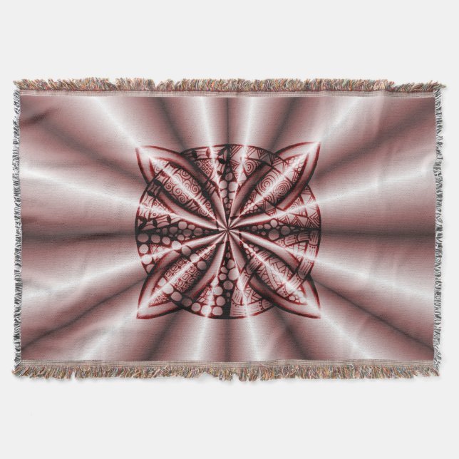 Cobertor Red Metaltic Celtic Knot Original Art (Frente)