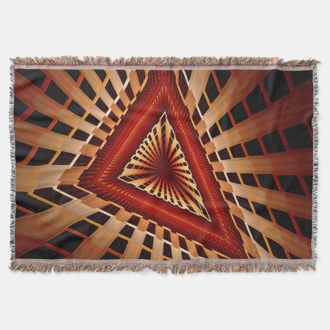Cobertor Rede Moderna de Fantasia 3D com Design Gráfico Fra (Frente)