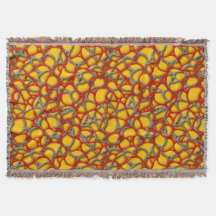 Rede vermelha e cinza sobre fundo amarelo.