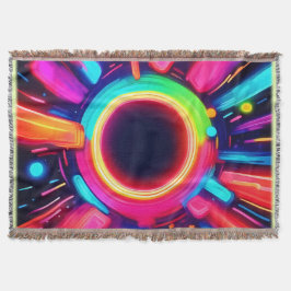 Cobertor Redemoinho de Neon de Luz Arte