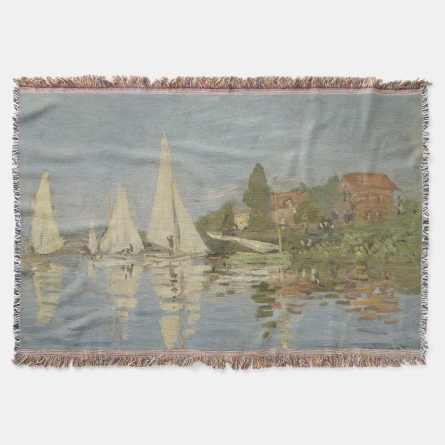 Cobertor Regatas em Argenteuil, Pintura a Óleo, Claude Mone (Frente)