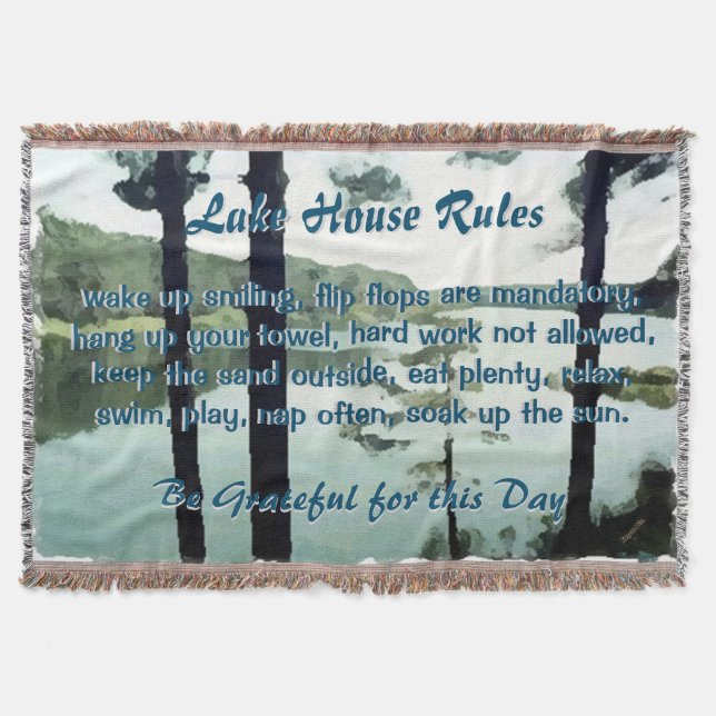 Cobertor Regras do Lake House (Frente)