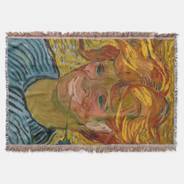 Cobertor Retrato de um Jovem com Cornflower, Van Gogh (Frente)