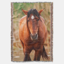Cobertor Retrato de um Mustang Selvagem