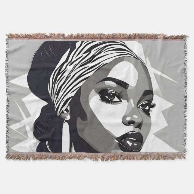 Cobertor Retrato de uma mulher negra (Frente)