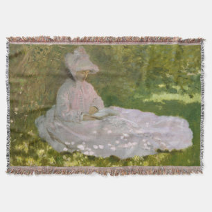 Cobertor Retrato Impressionista de Primavera, Claude Monet