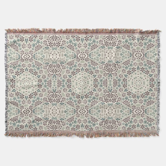 Cobertor Retro, floral (Frente)