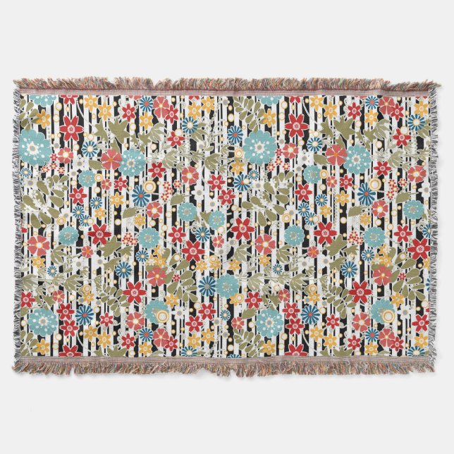 Cobertor Retro, retro floral (Frente)