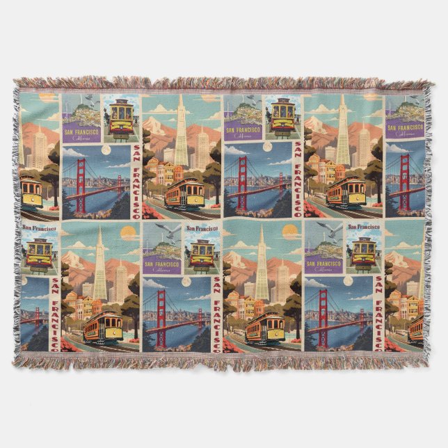 Cobertor Retro São Francisco Patchwork (Frente)