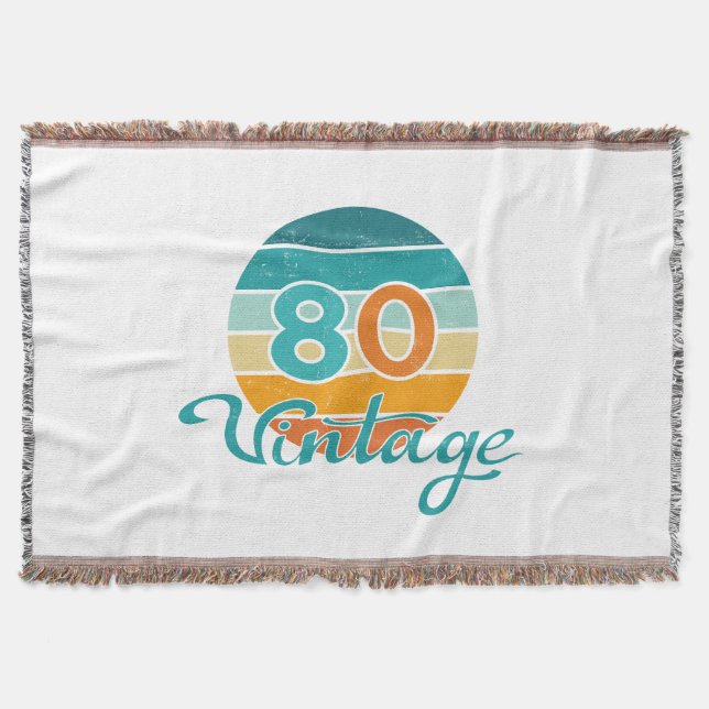 Cobertor Retro Sunset 80 Vintage Distressed (Frente)