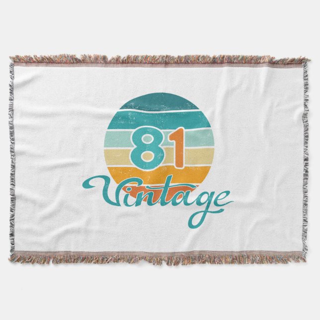 Cobertor Retro Sunset 81 Vintage Distressed (Frente)