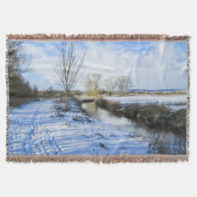 Cobertor Riverside English Winter Walk - Personalizado (Frente)