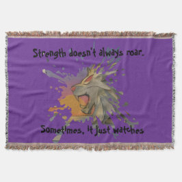 Cobertor Roaring Lion Sunrise Papercut Fleece Blanket