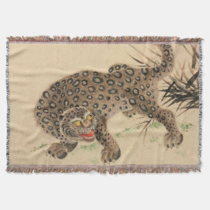 Cobertor Rolo de Leopardo Manchado Japonês Antigo
