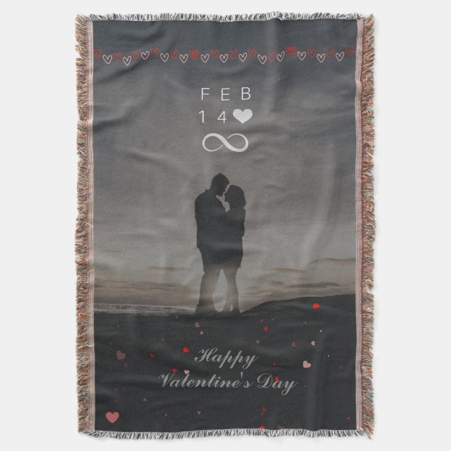 Cobertor Romantic Feb 14 Infinity Valentine Design (Frente Vertical)