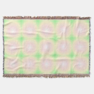 Cobertor Rosa Claro Verde Branco Padrão de Gradiente Óptico