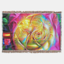 Cobertor Rosa do Arco-Íris Psicodélico