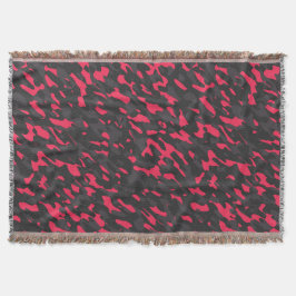 Cobertor Rosa quente Preto Roxo Camo Abstrato