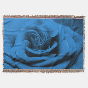 Cobertor Rosa vermelha azul próxima, macrobeleza.