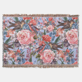 Cobertor Rosas Azuis Florais De Fundo Hidroquintos Flores S