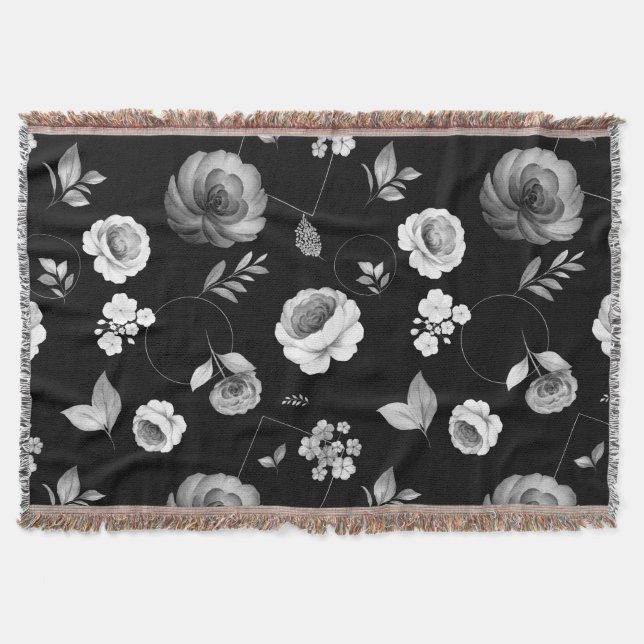 Cobertor Rosas de aquarela 33 (Frente)